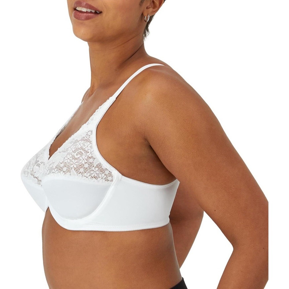 New Women White Lilyette Comfort Lace Minimizer Underwire Size Bra‎ 42DDD - Picture 2 of 12